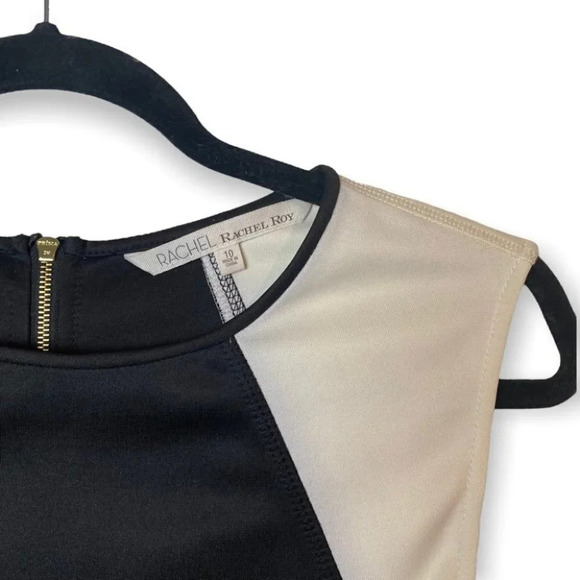 RACHEL Rachel Roy Black  & White Sleeveless Pencil Dress - Picture 7 of 7